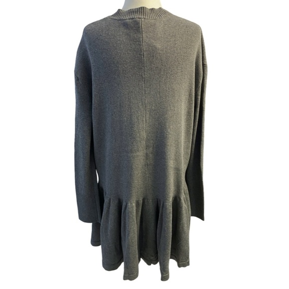 Free People Time On My Side Mini Sweater Dress Dark Heather Grey Size XS NWT - Picture 13 of 17